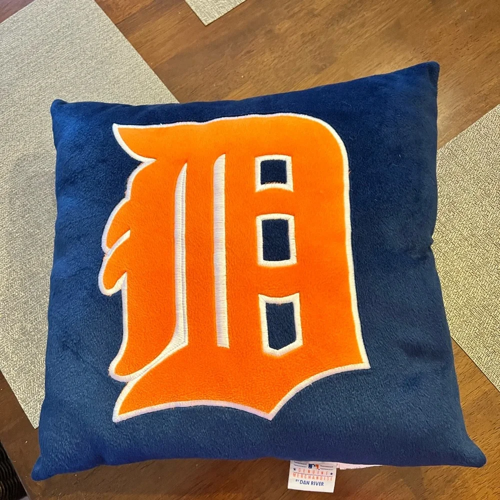 Detroit Tigers baseball pillow